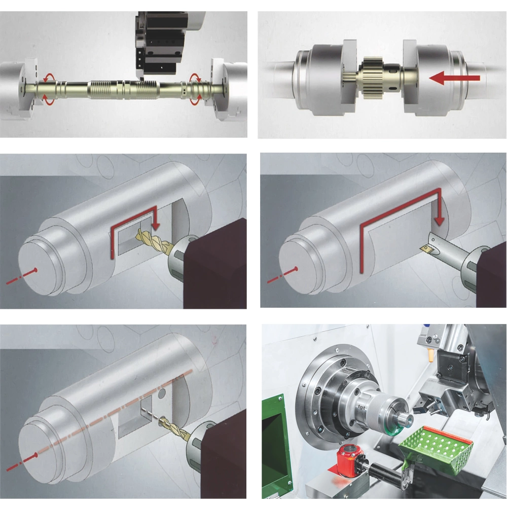 Chinese Top Supplier A2-6 Dual Spindles Slant Bed Heavy Duty CNC Lathe