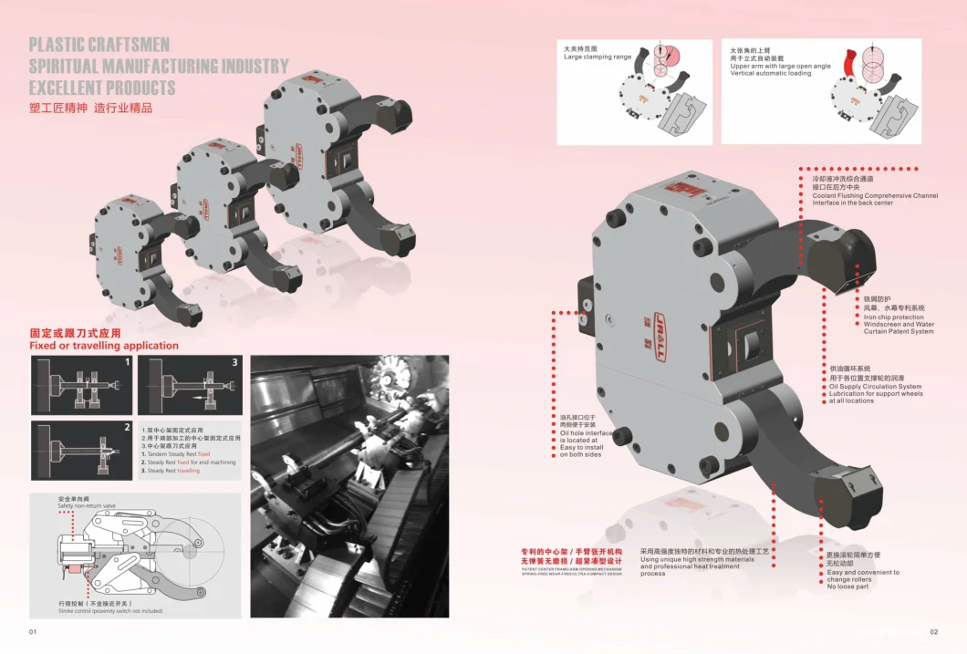 Lathe/Built-in Lathe Center Frame 5-72mm Clamping Range