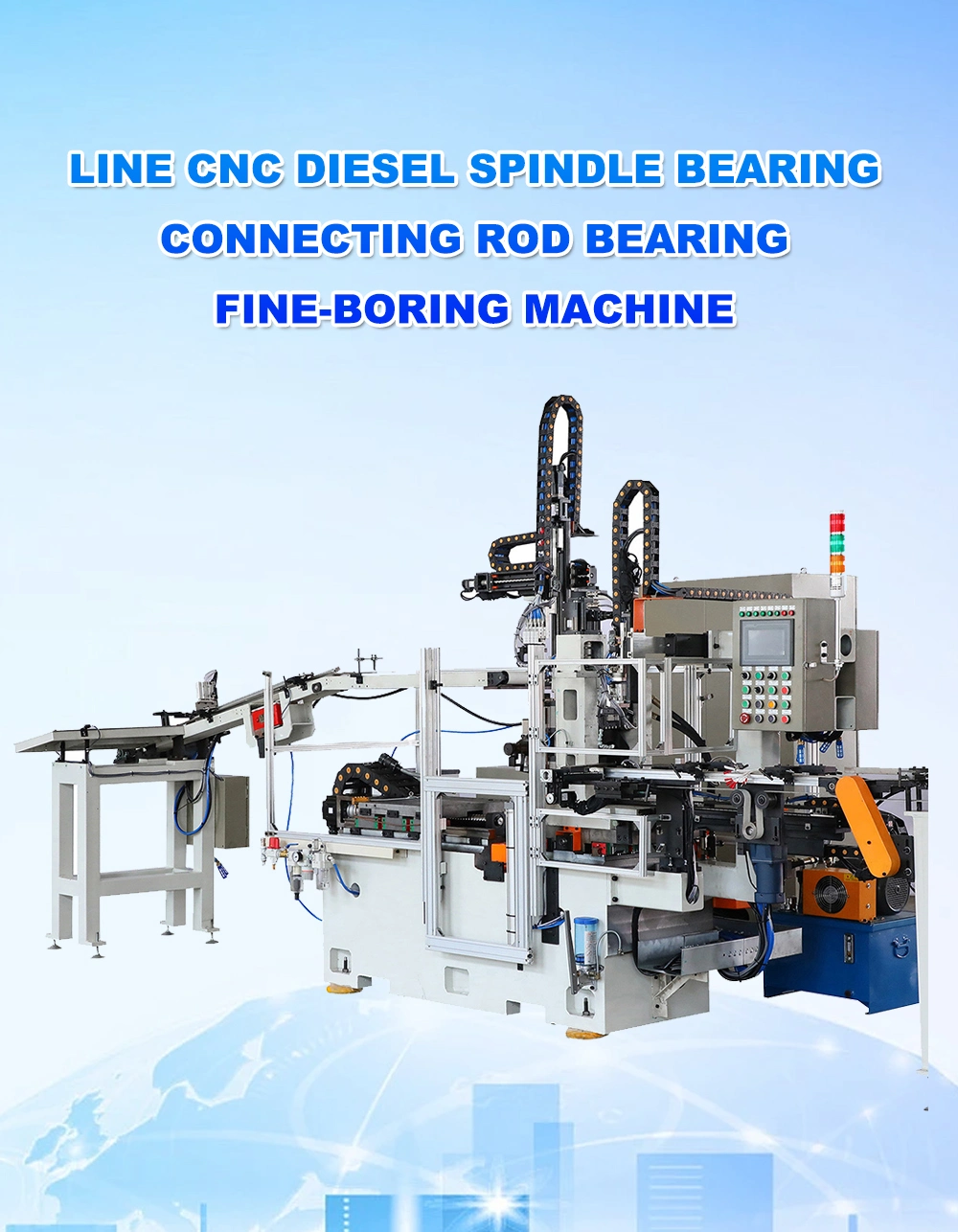 High Precision High Rigidity Automatic Precision Flat Bed Turning Meatl Lathe Center CNC Lathe Machine for Spindle Bearing