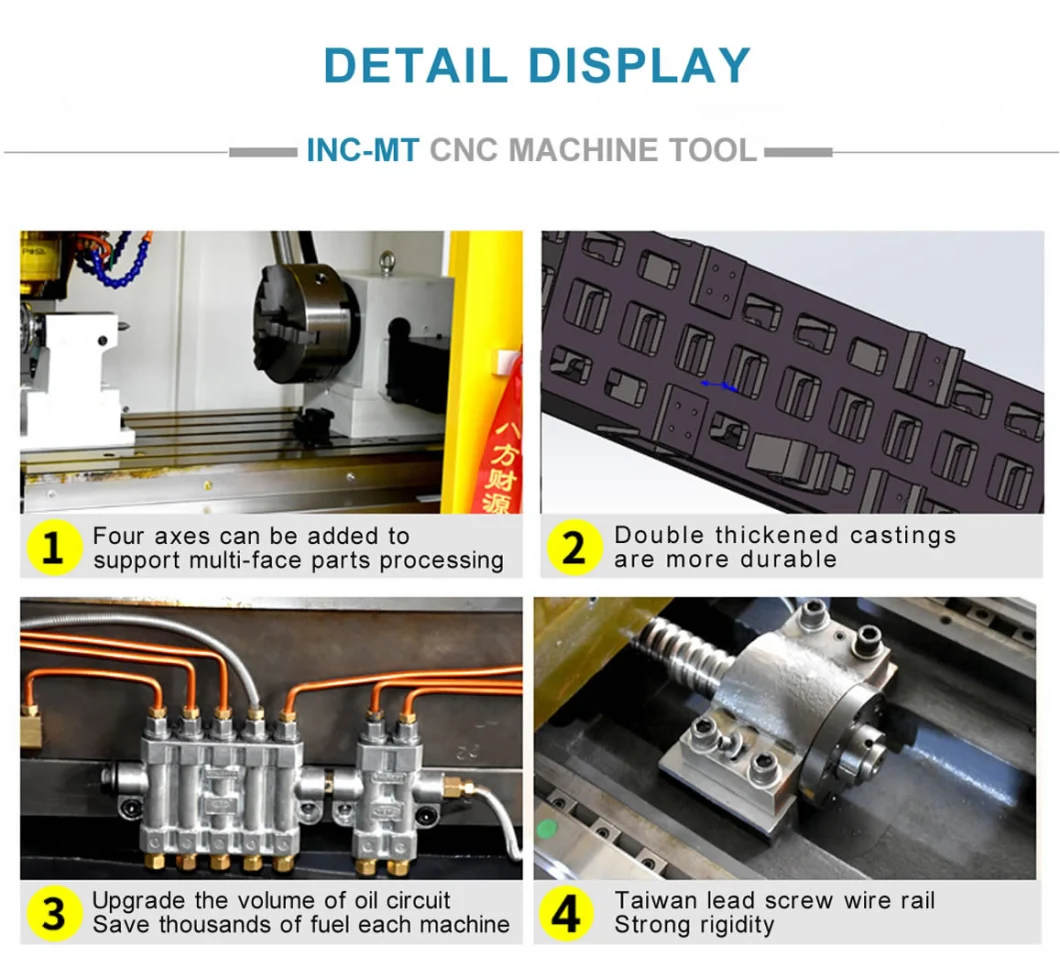 3 Axis 4 Axis 5 Axis CNC Machine Tool Vmc 840 Vmc850 Vertical Milling CNC Machining Center